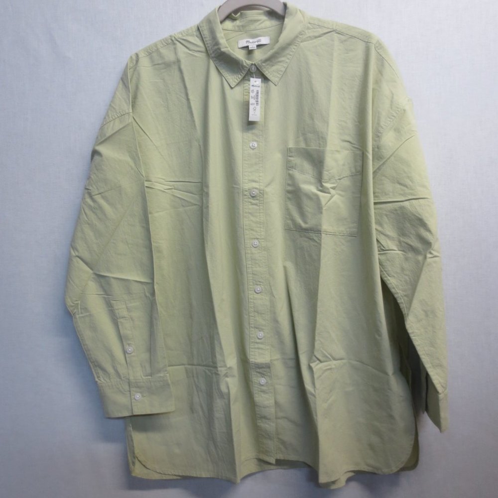 MADEWELL The Signature Poplin Oversize Button-Up Shirt - LADIES SIZE LARGE